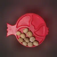 اردو خوری سنگ مصنوعی مدل انار ۴ تیکه رنگ قرمز