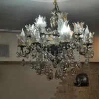 لوستر برنج ۱۹ شاخه لاله