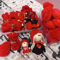 عروسک خرس ادمک و قلب ولنتاینی