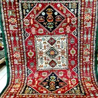 سه متری قشقایی شیراز رنگ قرمز لاکی کف ابریشم|فرش|تهران, حر|دیوار