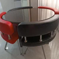 میز و صندلی غذاخوری۴نفره گرد
