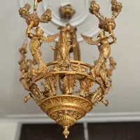 لوستر ۱۵شعله برنز ابکاری