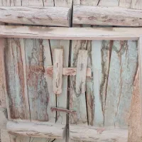 درب چوبی کلون دار قدیمی وکلکسیونی