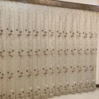 پرده حریر ترک با آستر و کتیبه