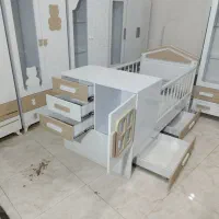 سیسمونی تخت و کمد نوزاد مدل پنجره سفید زیبا کرم|اسباب و اثاث بچه|تهران, یافت‌آباد|دیوار