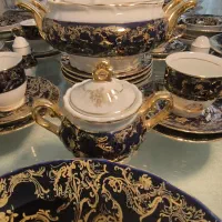 سرویس چینی سورمه ای سلطنتی غذاخوری ۱۲نفره جهیزیه