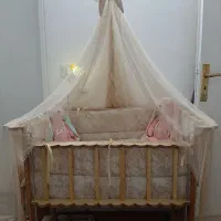 تخت گهواره ای کنار مادر ،نو|اسباب و اثاث بچه|کهریزک, |دیوار