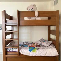 تخت دو طبقه کودک و نوجوان|تخت و سرویس خواب|کرج, عظیمیه|دیوار