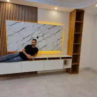 کابینت AGT سفید کمددیواری پاکچوب وTV wall|مصالح و تجهیزات ساختمان|پردیس, فاز ۲|دیوار
