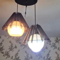 لوستر چوبی|لوستر و چراغ آویز|اصفهان, رحیمآباد|دیوار