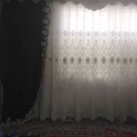 پرده حریر سفید سالم ودر حد نو