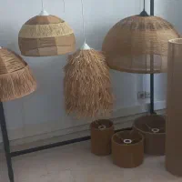 کاردر منزل بافنده لوستر رافیا
