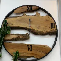 ساعت دیواری چوب
