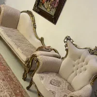 سرویس مبل ۹ نفره ، شزلون و میز ناهارخوری ۶ نفره|مبلمان خانگی و میز عسلی|تهران, سازمان برنامه شمالی|دیوار