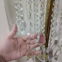 آباژور طلایی رنگ ثابت کریستال تماما خارجی|چراغ خواب و آباژور|مشهد, کارمندان دوم|دیوار