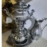 سرویس سماور برنجی قلم کاری