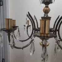 لوستر ۶ شاخه آبکاری شده دست دوم|لوستر و چراغ آویز|تهران, جنت‌آباد مرکزی|دیوار