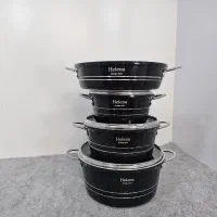 سرویس قابلمه 7 پارچه هلنا گلدونی مدل (فورج)|ظروف پخت‌وپز|قم, علی آباد سعدگان|دیوار