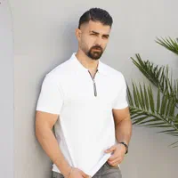 تیشرت (تی شرت) یقه نیم زیپ آستین کوتاه|لباس|شیراز, گلکوب|دیوار