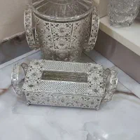 جا دستمال کاغذی و سطل اشغال