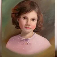 تابلو نقاشی رنگ‌روغن پرتره دختری به نام هانا