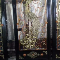 درب آهنی فرفوروژه سنگین وزن ورودی رنگ شده|مصالح و تجهیزات ساختمان|تکاب, |دیوار
