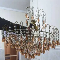 لوستر فلزی طلایی بزرگ