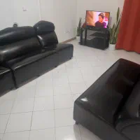 مبل چرم 7 نفره مشکی