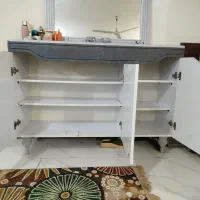 کنسول وآینه رنگ طوسی روشن|بوفه، ویترین، کنسول|اهواز, سپیدار|دیوار