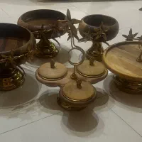 ست سرویس چوبی پایه برنز نو