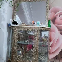 ست میز تلوزیون برنز و اینه کنسول برنز