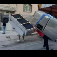 کارگرباربری حمل اثاثیه‌ای منزل با خاور نیسان وانت