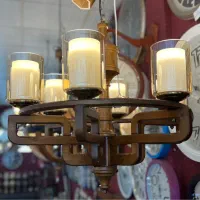 لوستر چوب روسی ورساچ ۶شاخه کادو هدیه جهیزیه کافی