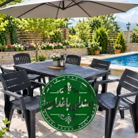 صندلی پلاستیکی میز مدل جاسمین ویلا کافه کرج باغدان