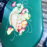 میز غذاخوری فایبر گلاس با پایه فلزی ۴نفره