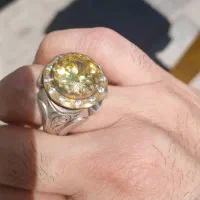 انگشتر جواهری الماس روسی طلایی