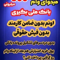 وام مهربانی بانک ملی و اعتبار ملی|خدمات مالی، حسابداری، بیمه|شیراز, فرهنگ شهر|دیوار