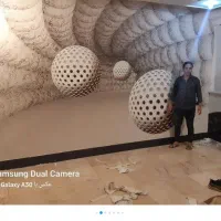 کاغذ دیواری کناف پوستر ۳بعدی  کفپوش پارکت|خدمات پیشه و مهارت|الشتر, |دیوار