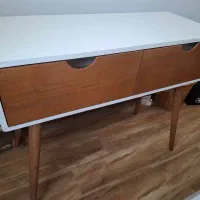 میز تحریر و میز آرایش  دو کشو چوبی