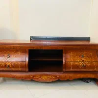 میز تی وی معرق تماما چوب جنس بسیار خیلی خوب