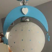 لوستر اتاق کودک طرح ماه و ستاره