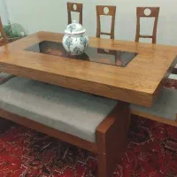 میز ناهارخوری مبلمان راحتی جلو مبلی دکور ویترین