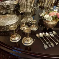 تعدادی ظروف سیلور پلیت و نوربلین انگلیسی آنتیک|ظروف سرو و پذیرایی|تهران, آسمان|دیوار