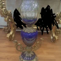 یک جفت شمعدان آنتیک قدیمی ولی صفرو آینه