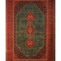 فرش سنتی لاکی سبز