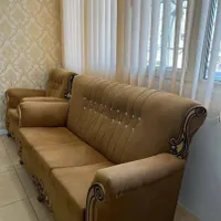 مبل هفت نفره با میز جلو مبلی و ۳ عدد عسلی در حد نو|مبلمان خانگی و میز عسلی|نوشهر, |دیوار