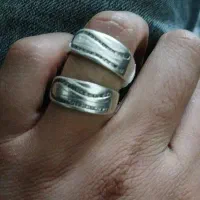دوعدد حلقه نقره انگشتر نقره