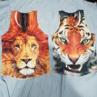 2 ست رکابی شیر و ببر طراحی روی لباس