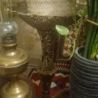 پایه میوه خوری برنزی وظرف کریستال ژاپنی  ۱۰میلیون