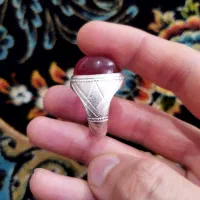 انگشتر رکاب نقره سنگ عقیق